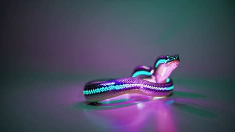 arte de serpientes metálicas brillantes