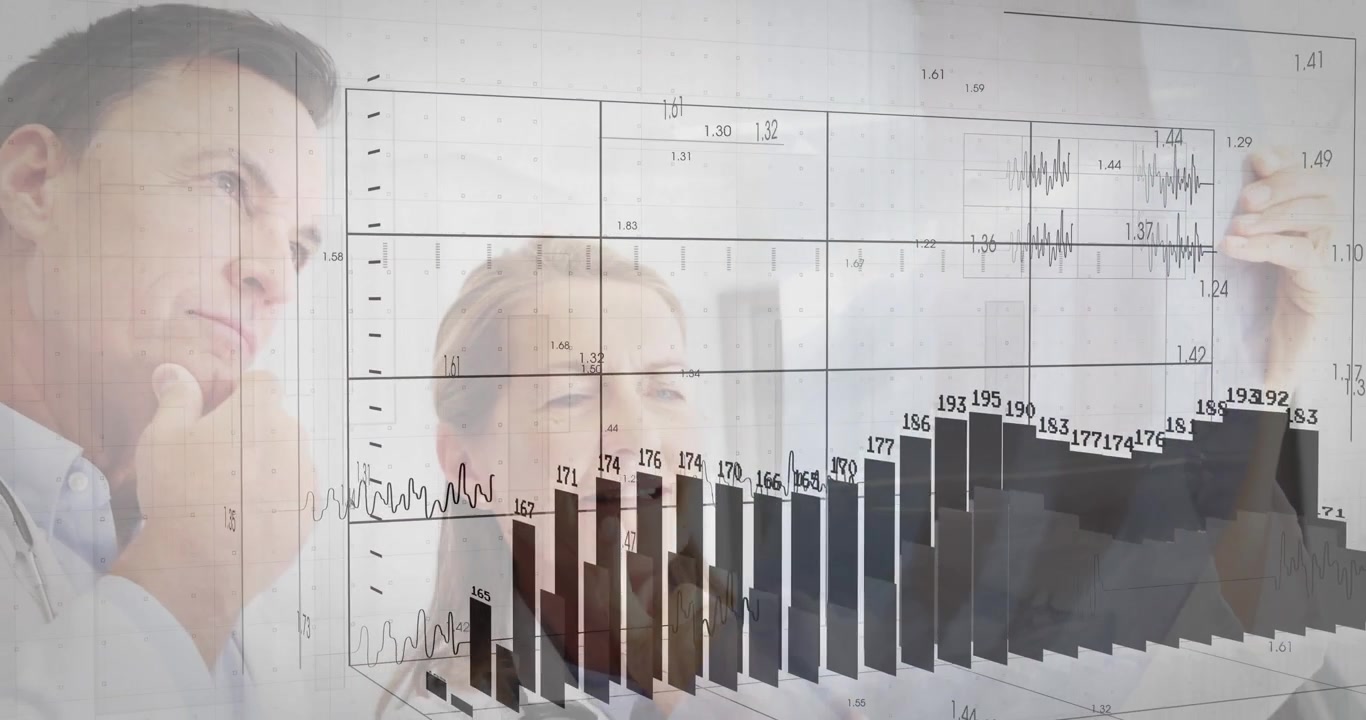 Healthcare Professionals Analyzing Medical Data and X-rays