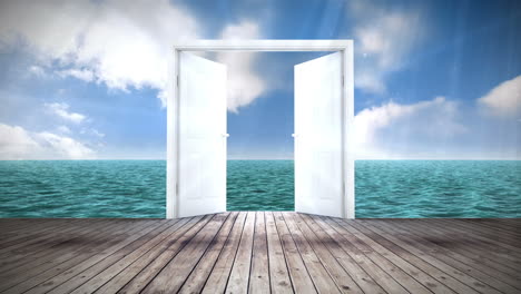 puerta que se abre al océano