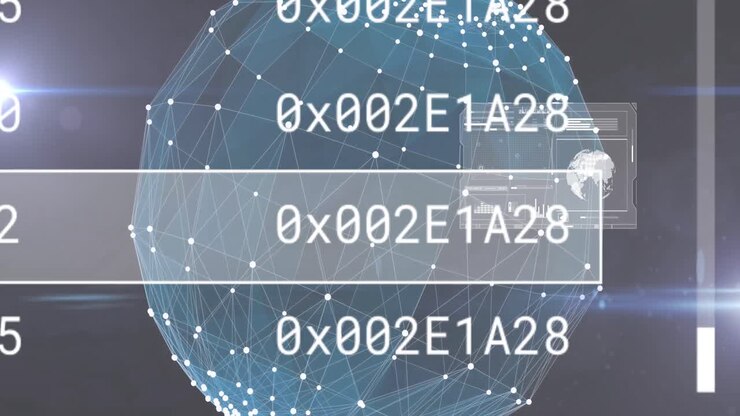Animation of data processing over globe