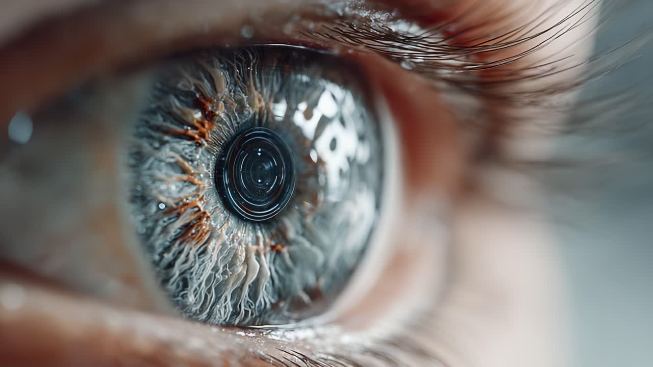 A Stunning Close-Up of an Eye with Intricate Details and Reflections Capturing the Beauty of Human Vision and the Intricacies of its Structure
