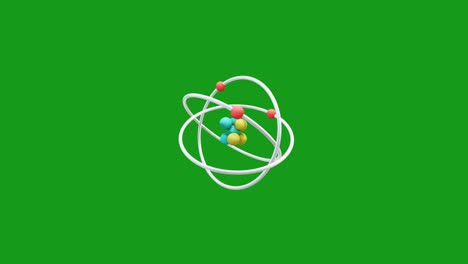 rotating atoms green screen motion graphics