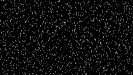 random numbers on a black background