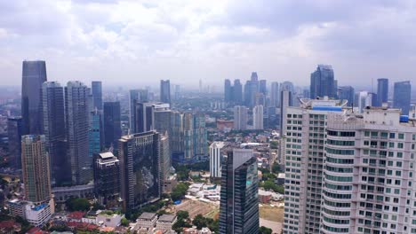 cityscape skyline near denpasar residence apartment near kuningan city mall in south jakarta, indonesia