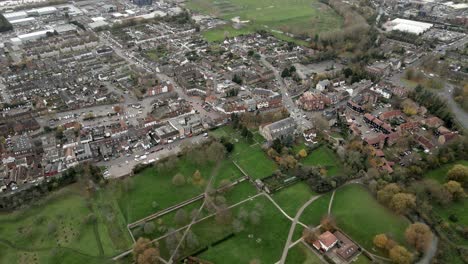 Waltham-Abbey-Essex-Material-De-Archivo-Aéreo-4k-Alto-Punto-De-Vista