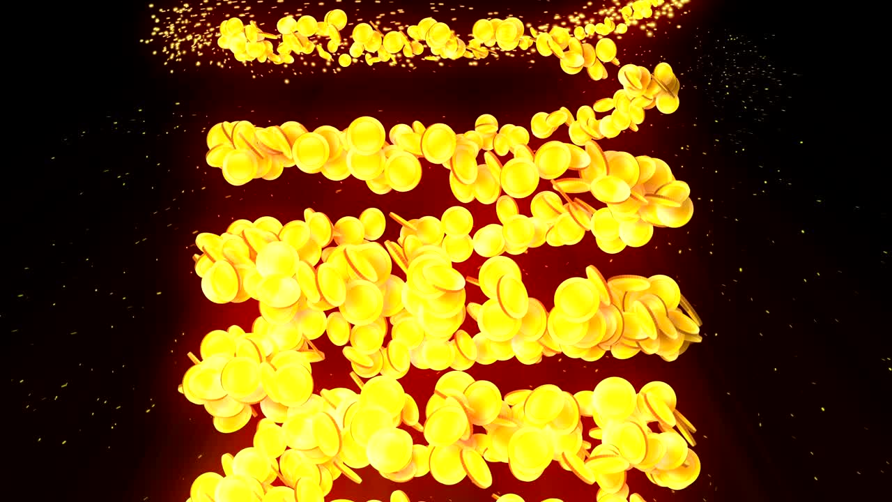 금 동전 입자, cg 애니메이션