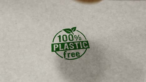 100% libre de plástico y animación de bucle de estampado