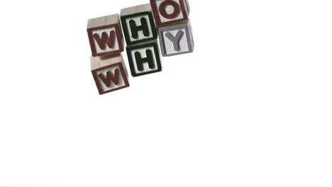 blocks spelling who and why falling over