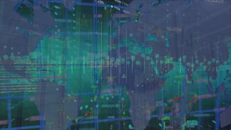 Animación-Del-Procesamiento-De-Datos-Y-Estadísticas-Sobre-El-Mapa-Mundial