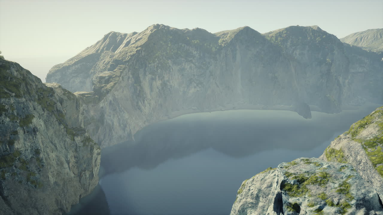 호수 계곡 풍경