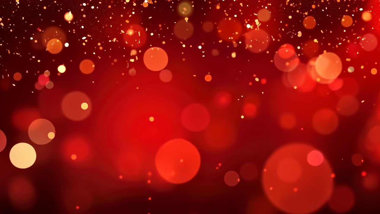 A vibrant video background with red bokeh lights, captured from a straight-on angle