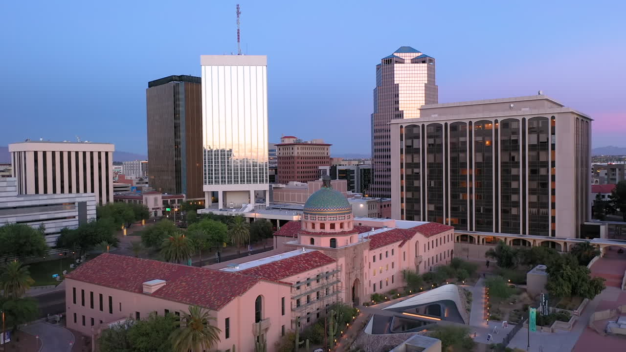 투손 애리조나에있는 오래된 피마 카운티 법원