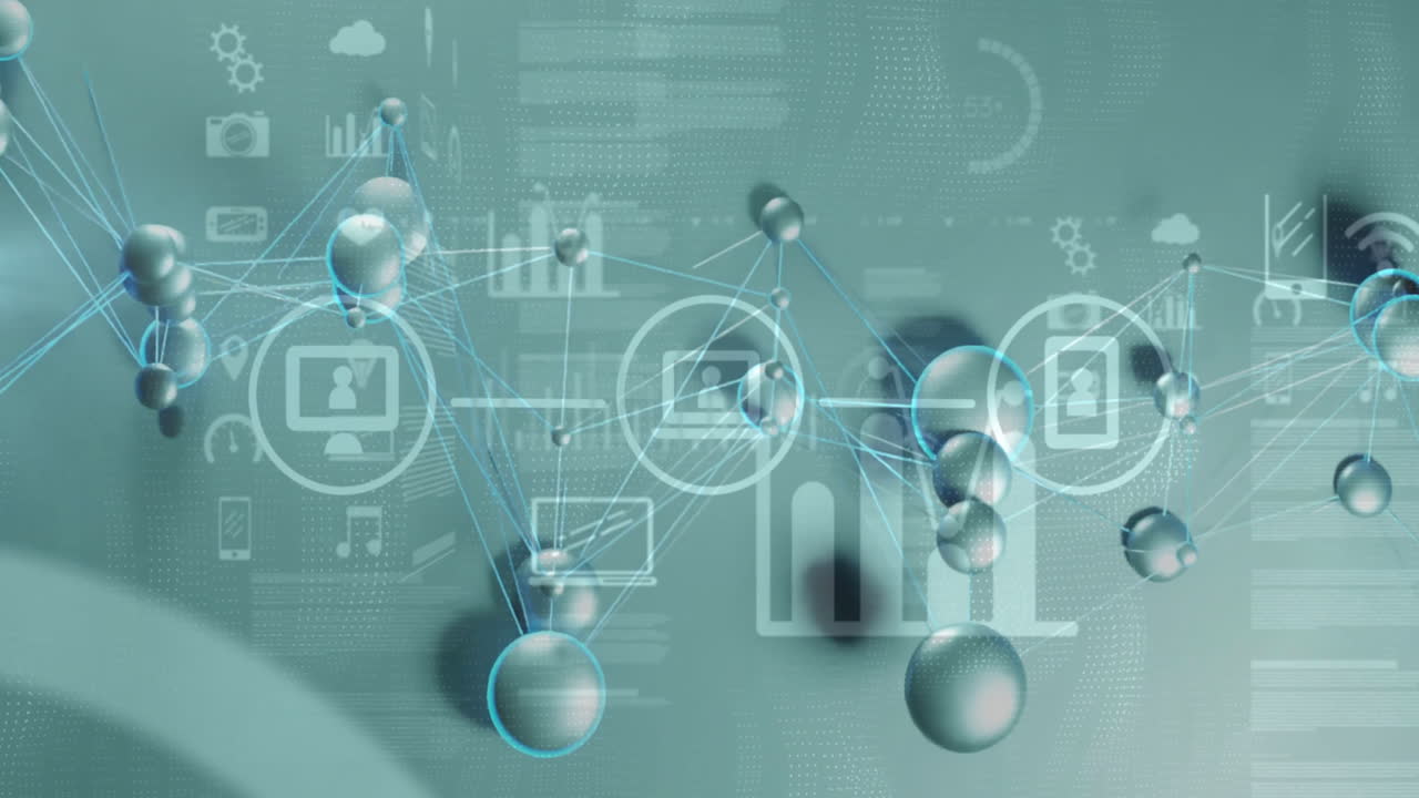 Animation of data processing over network of connections