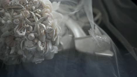 una foto macro de flores de boda