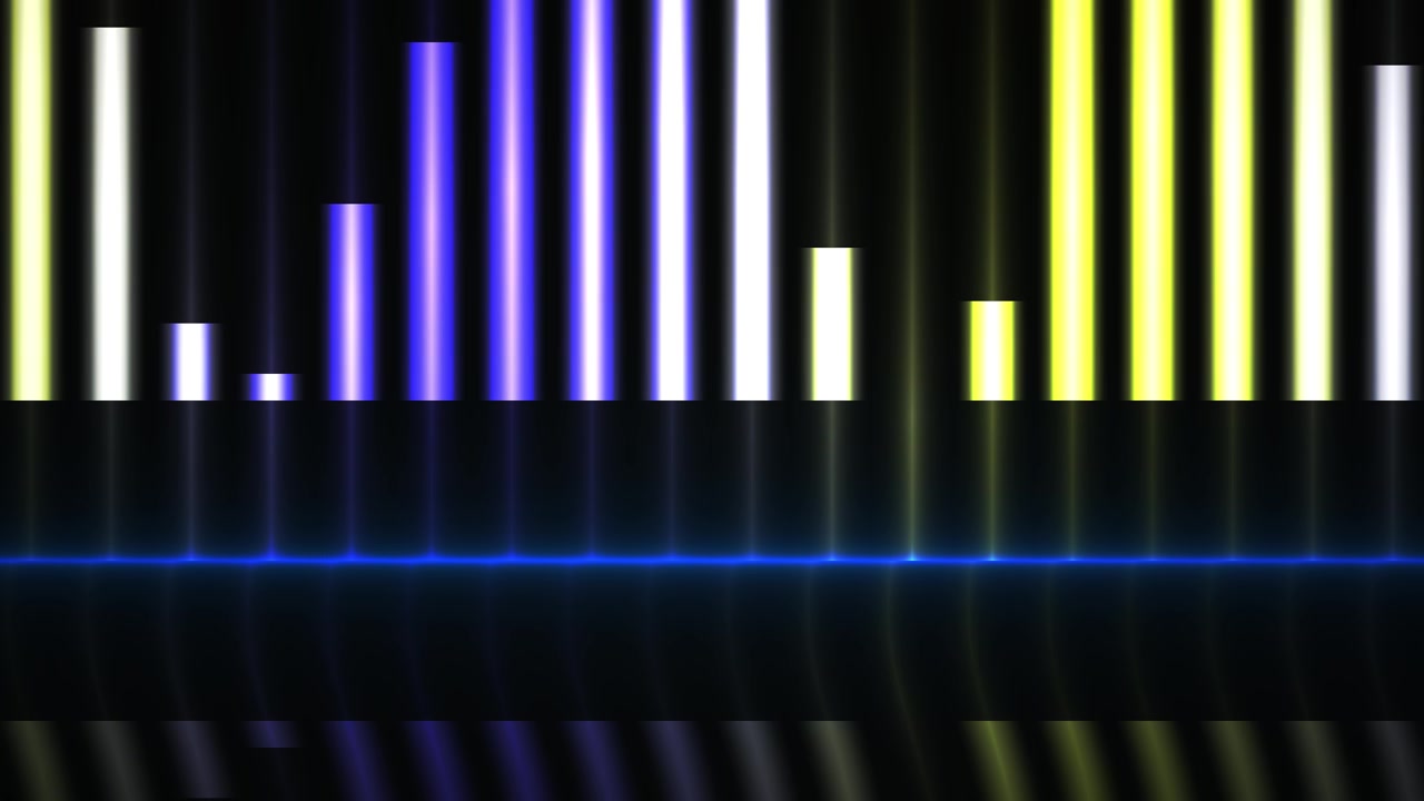 Abstract Music Visualization with Colorful Neon Bars