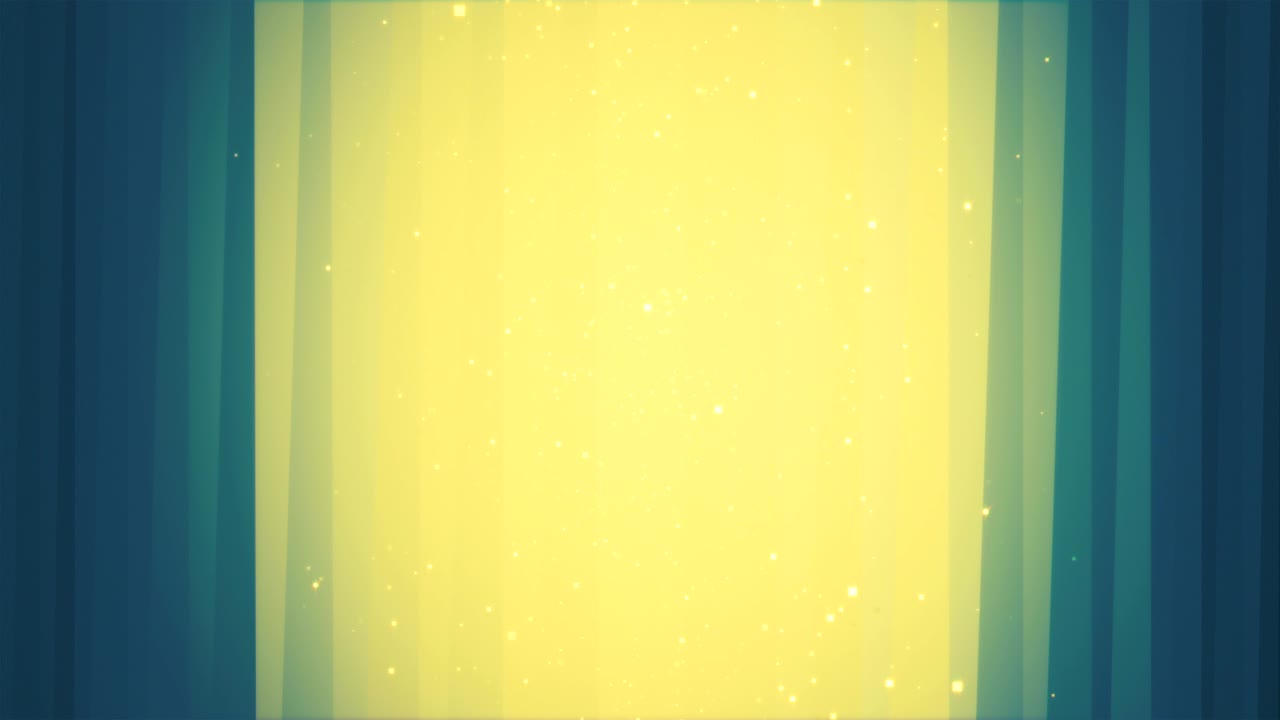 수직 파란색과 노란색 선에 반이는 사각형 입자