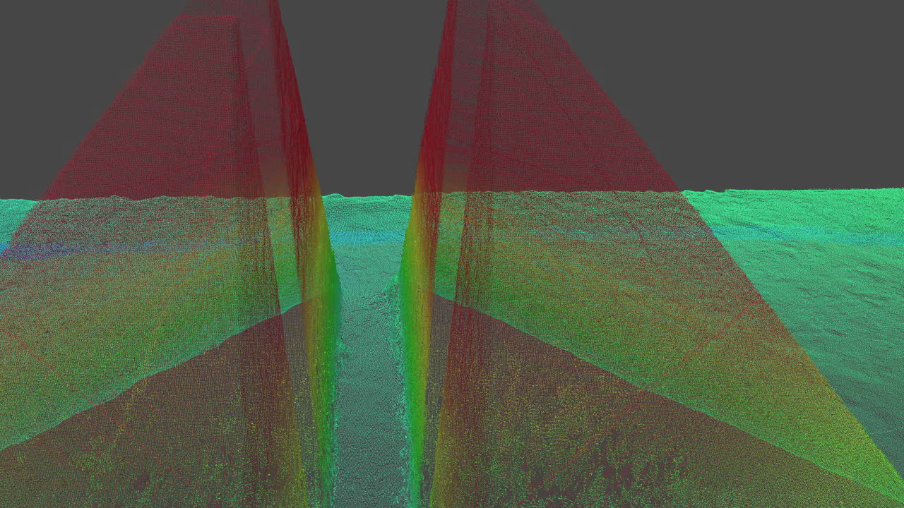 animación en 3d de la fotogrametría de la pirámide