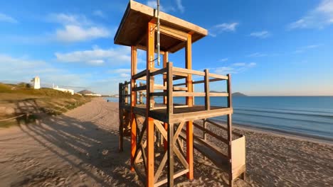 rescue tower on the beach of muro