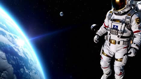 astronauta en una caminata espacial