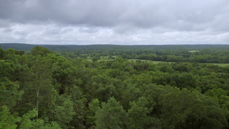 beautiful southern missouri landscape on a cloudy summer day