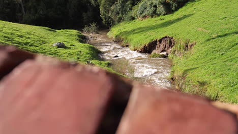 river flowing under bridge in colombia