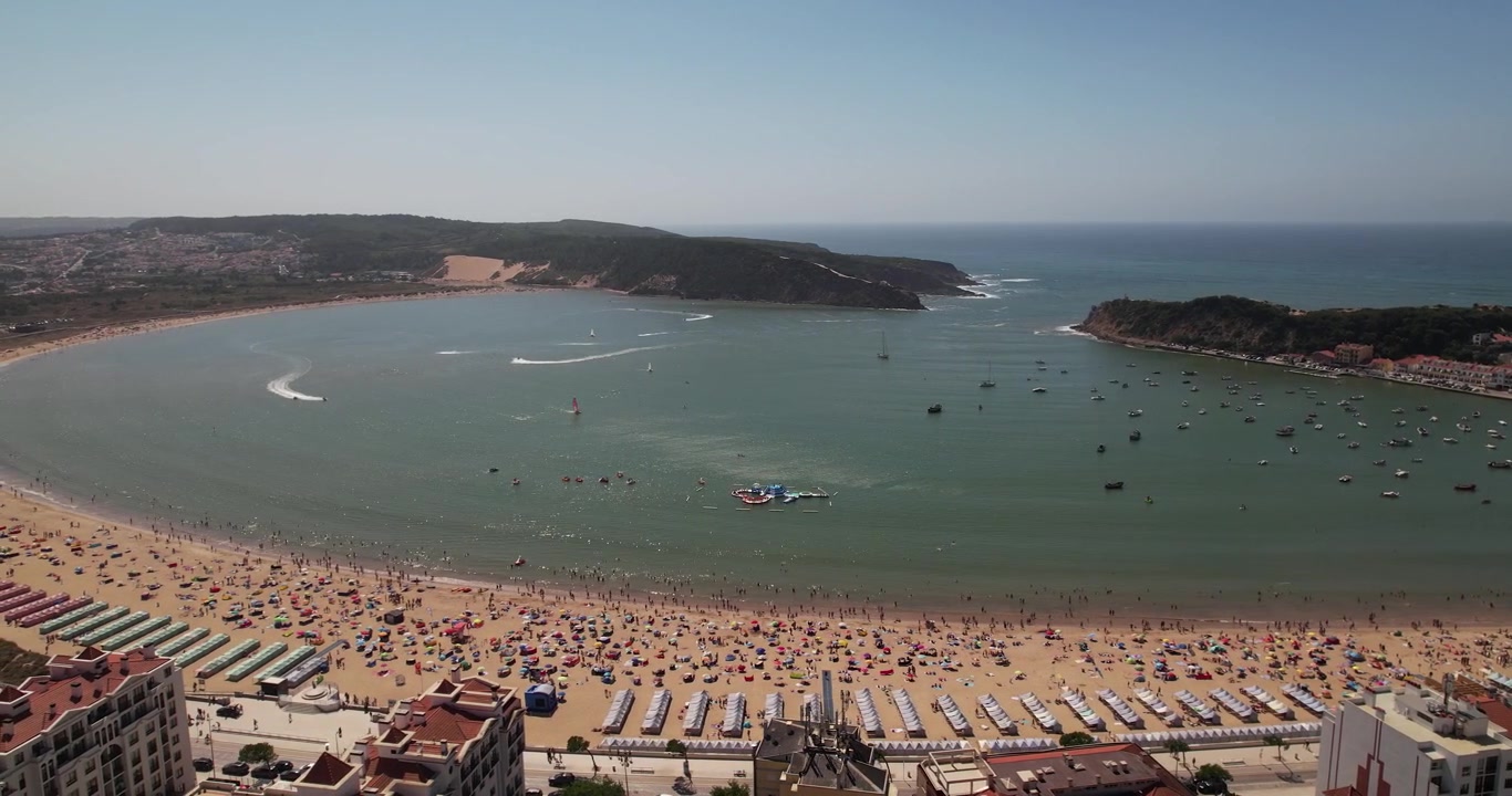 Veduta aerea della spiaggia di São Martinho do Porto