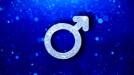 female sign gender icon blinking glitter glowing shine particles.