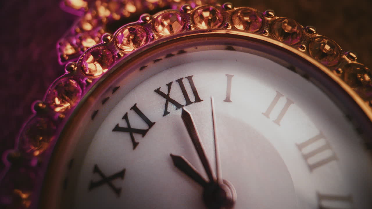 Close-up of an Antique Clock Face