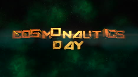 Cosmonautics-Day-with-green-cloud-and-stars-in-galaxy