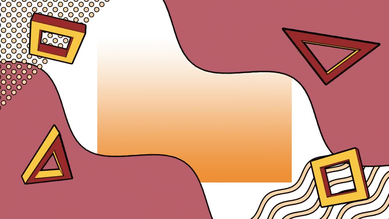 animación de gráficos geométricos en movimiento coloridos sobre fondo blanco