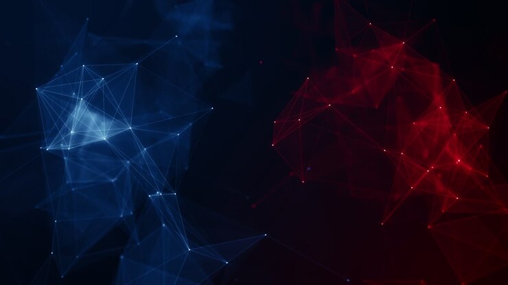 Plexus abstract network white technology science background loop