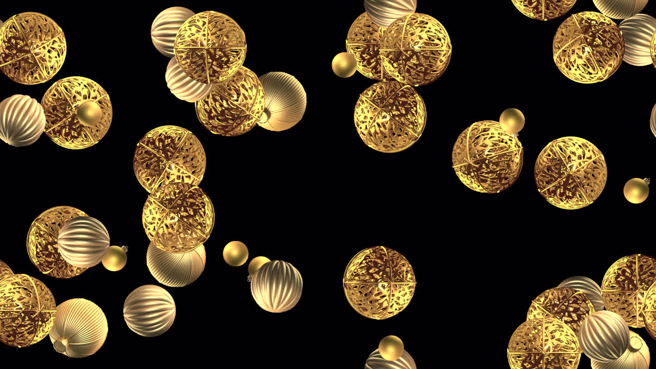 Palline di Natale loop dorato, LOOP TILE Vortice con alpha