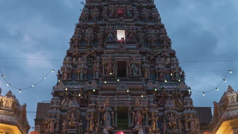 colorful gopuram of a hindu temple