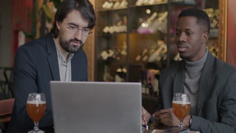business discussion in a cafe