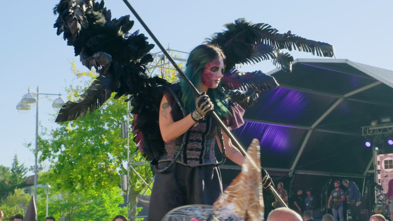 montalegre 13 september 2024 friday the 13th young girl disguised as a dark angel