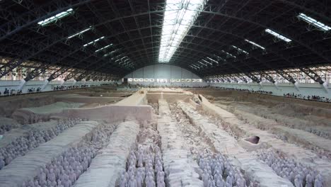 xian, china -  july 2019 : an army of terracota clay soldiers, created during the reign of first chinese emperor qin shi huang di, xian, shaanxi province