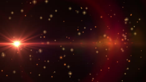 animación de múltiples estrellas y puntos de luz sobre fondo negro