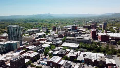 high aerial over asheville nc, asheville north carolina skyline