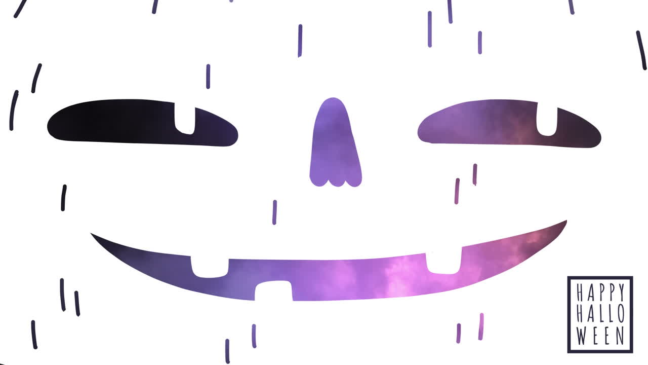 cara sonriente de linterna con texto feliz de halloween sobre un fondo blanco