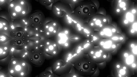 abstract geometric pattern with glowing spheres