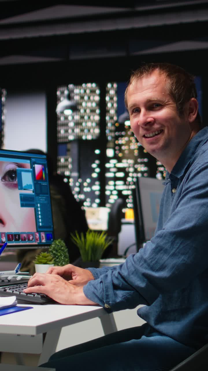 Vertical Video Media editor using AI program turning text prompt into photos