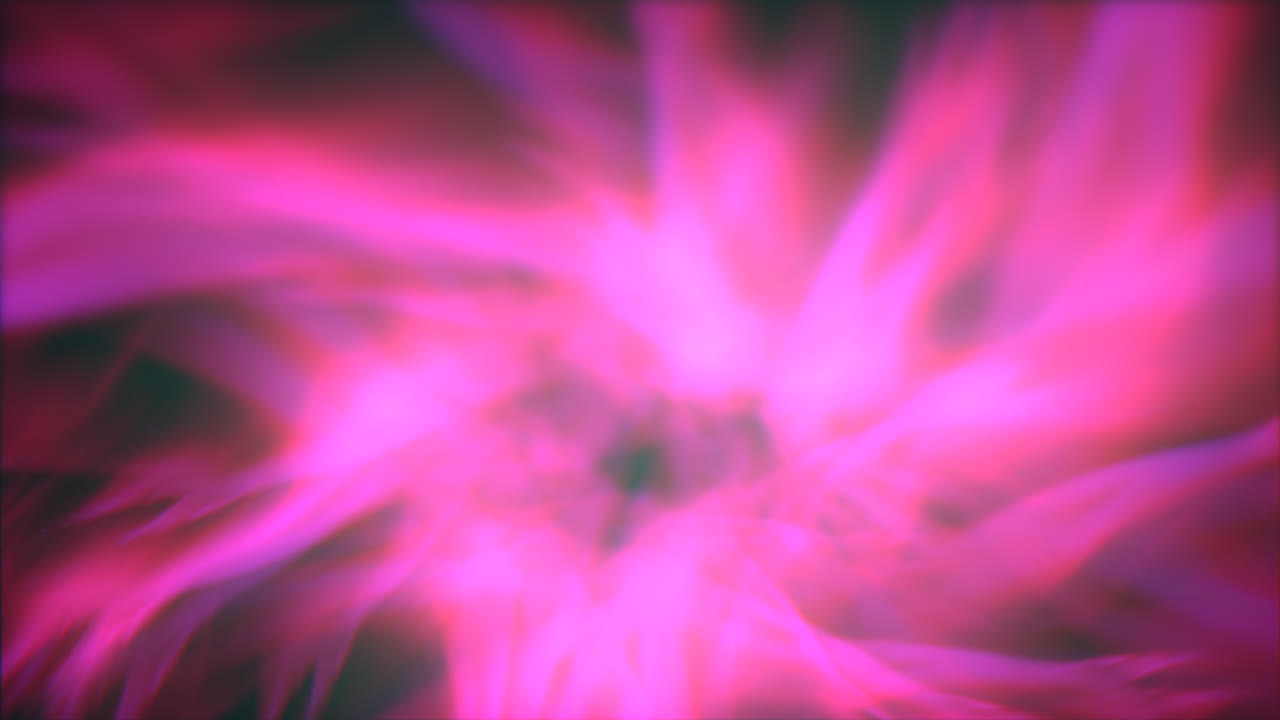 An abstract pink and purple swirl against a black backdrop exudes a sense of energy and motion, captivating viewers with its dynamic and vibrant visual appeal