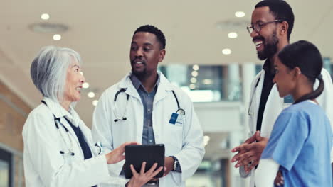 doctors, tablet and planning