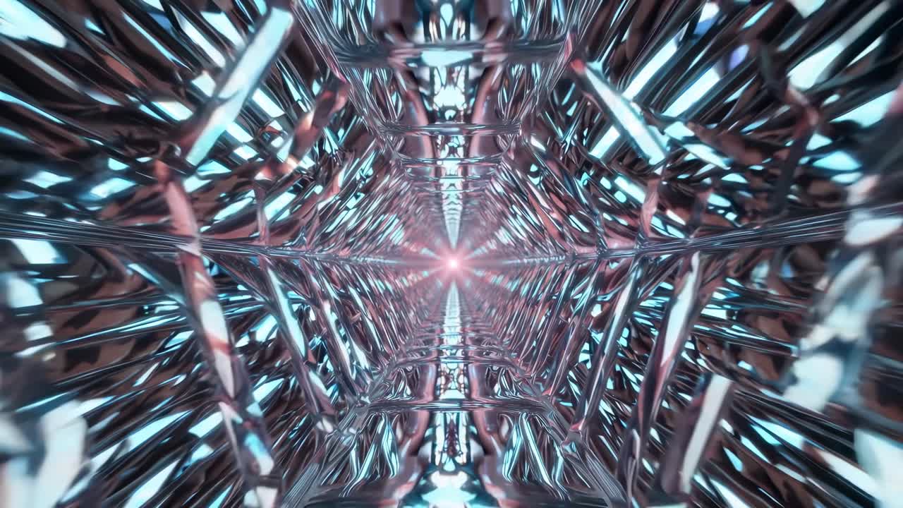 túnel metálico futurista