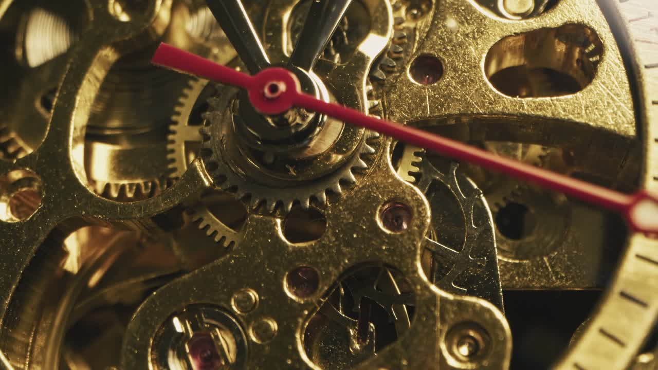 Abstract Industrial Grunge Rusty Metallic Clock Gears
