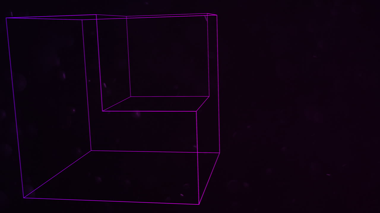 forma geométrica abstracta de movimiento con partículas en el espacio 7