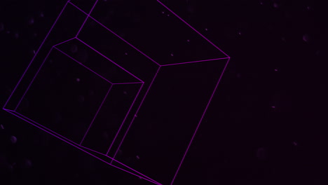 motion abstract geometric shape with particles in space 7