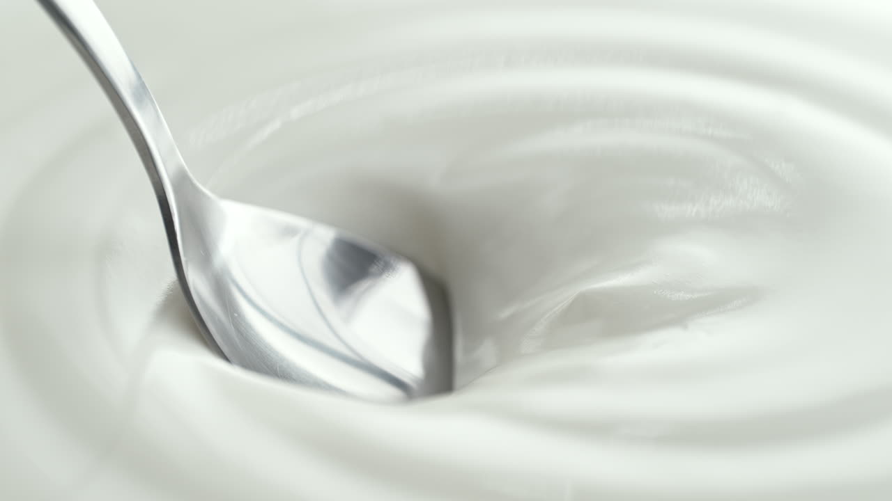 cucharada de yogur batido