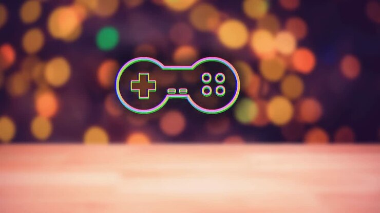 Animation of gamepad icon over light spots