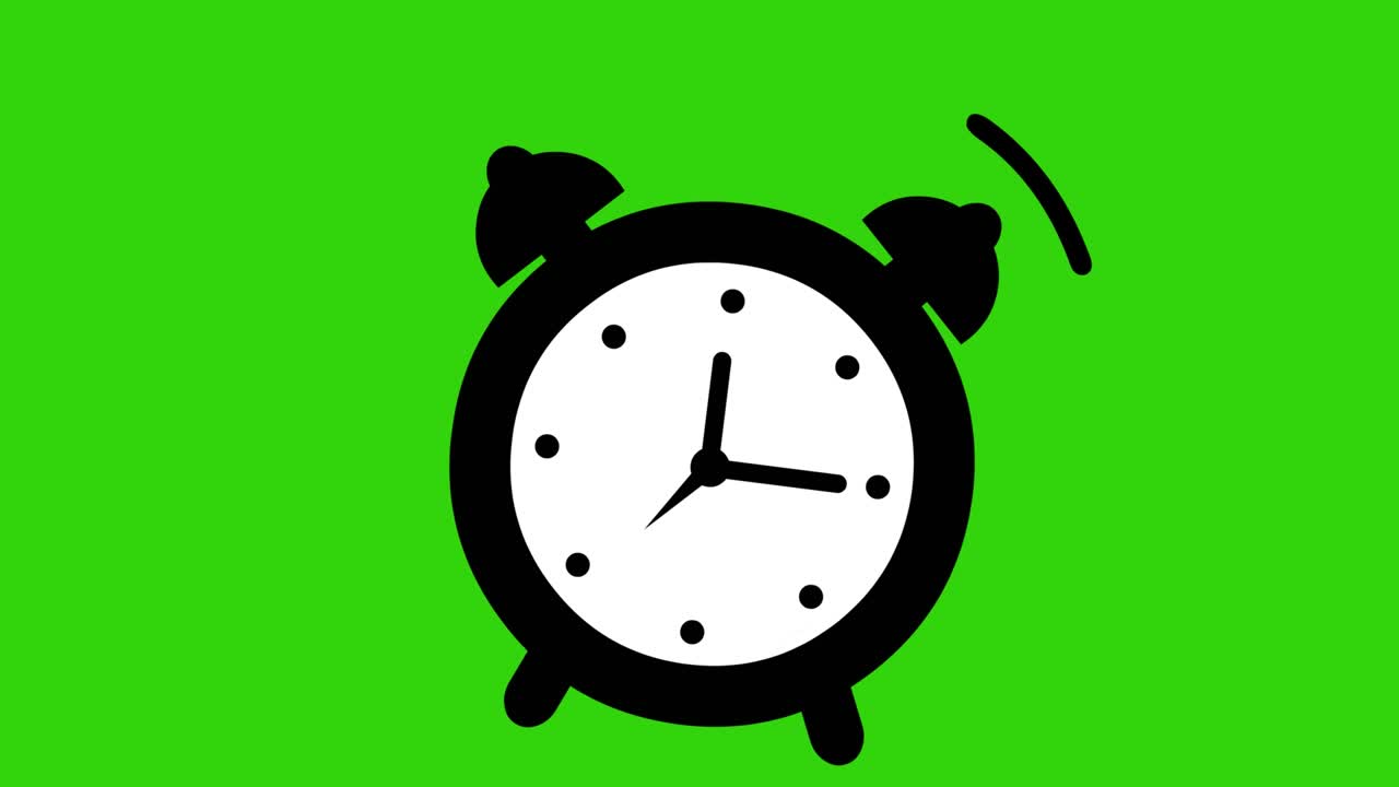 Loop animation alarm clock icon